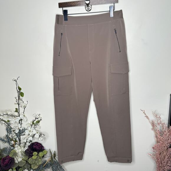 ATHLETA Endless High Rise Cargo Pant Rustic Beige Tan Sz 12 {JJ47} - Picture 3 of 7